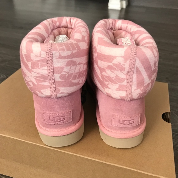 Ugg classic jersey stripe mini boot - Picture 3 of 7